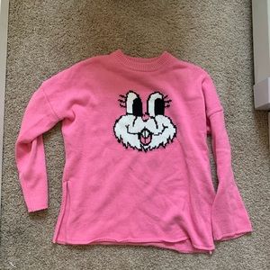Lazy Oaf Pink Bunny Crewneck Sweater